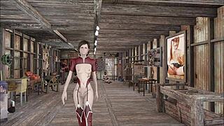 Fallout 4 Anime Hentai with Brunette Slut in Special Fashion