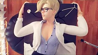 Perverted stepson enters mommy's room and makes her squirt four times.