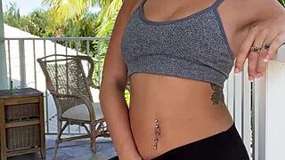 nice day for luna luxe to masturbate on the balcony 😊