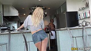Petite blonde Aaliyah Love fucks a black cock. Can she handle it?