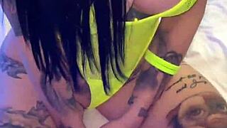 Sexy tattooed hottie Misha Montana rides in home video?