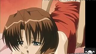 Kåt milf ber om creampie i sexig anime hentai-scen