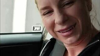 fit blonde milf wife gets bent over and fucked in outdoor car after gym