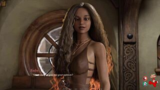 blonde teen in lingerie plays desert stalker game