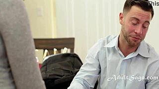 Awkward start turns sensual with nuru massage ride