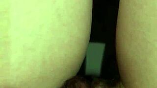 Feeling Relieved As She Removes Pads And Pisses With Her Hairy Pussy In Close-Up.