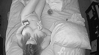 Hey, check this huge titted milf smoking naked with a trimmed pussy!