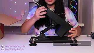 Unboxing My New Sex Machine - Agatha Dolly Tests Speeds In Doggy Style!