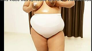 Uttarakhand maid strips naked showing big tits