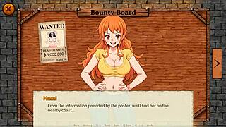 lusty buccaneers nami exposes naked body!