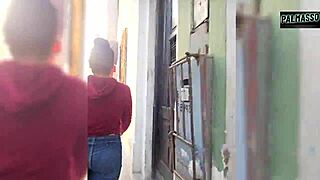 married woman with hairy pussy finds lover on the street for motel sex.