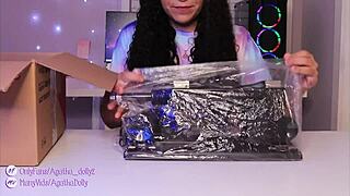 Unboxing My New Sex Machine - Agatha Dolly Tests Speeds In Doggy Style!