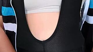 Spinning Class Alumna Heats Up in Lingerie After Workout