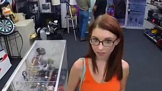 horny busty nerd gets fucked hard for her student loan 😏💦