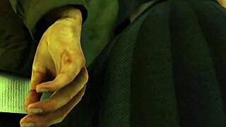 Koharu Bent Over for Blowjob and Cum on Train.