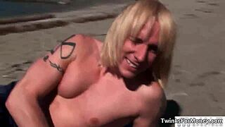 cute blonde gay guy enjoys a relaxing naked session