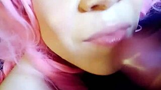 Amateur With Big Tits Swallows Monster Cock After Intense Blowjob.