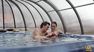 angie moon gets lots of cum in mouth from old lover 😏