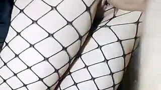 Russian Girlfriend Fucked Standing in Tight Pussy