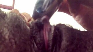 the tight pink pussy glistens wet with toys inserted deep