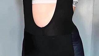 Spinning Class Alumna Heats Up in Lingerie After Workout