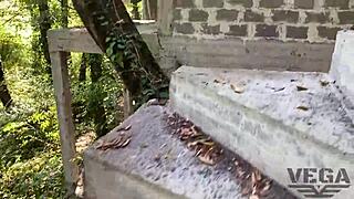 Stepsister gives sloppy blowjob, then messy facial after anal sex