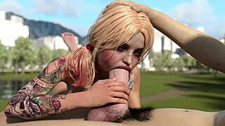 Harley Quinn Deepthroat Huge White Dick