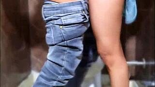 Yo, check this sexy teen 18+ getting pounded doggystyle in a wild bathroom scene. Her pussy took a hard hit with cum everywhere!