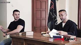 Sexy Lawyer Helena Valentine Negotiates DP At Court With Horny Babe Aisha GP362