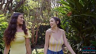 Megan blake and jay marie dipping in the pool 😍