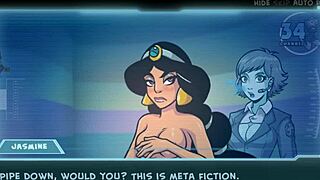 In star channel 34 part 89, the sexy brunette with big tits engages in hentai action with the redhead.