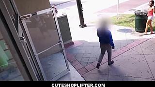 Eliza Eves, the big ass teen shoplifter, will do anything to keep her job.