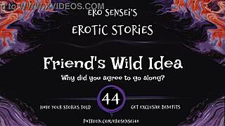 Friends' wild idea! Erotic audio for women, POV masturbation leading to orgasm!