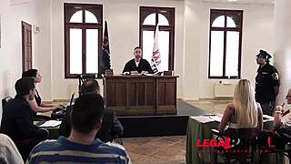 Sexy Lawyer Helena Valentine Negotiates DP At Court With Horny Babe Aisha GP362