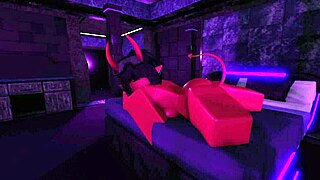 Having Fun Time with Demon Girlfriend on Valentine's Day in Roblox