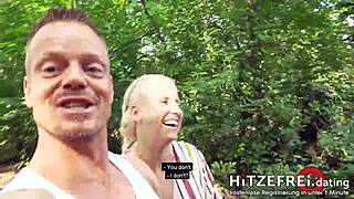 Random Dude Bodo BANGS Milf Slut Jana Schwarz in Park
