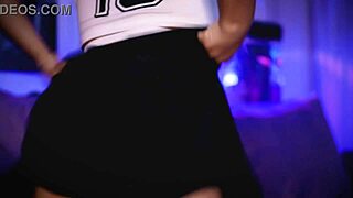 Cute blonde sucks cock with big ass