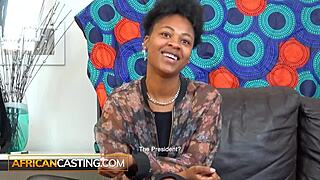 ebony amateur casting turns to outdoor pussy blasting 😏