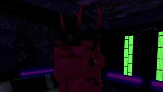 Having Fun Time with Demon Girlfriend on Valentine's Day in Roblox