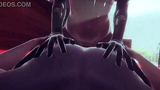 Uncensored anime cosplay with big tits and ass