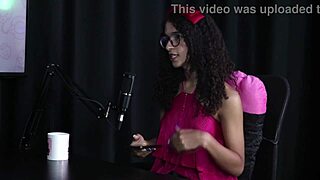 Transsexual Beauty in Red Lingerie Dominates and Submits for Clients