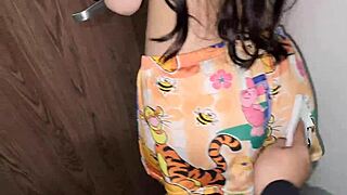 He fucks her against the wall of his house