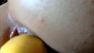 dazzling wife toys asshole with lemons