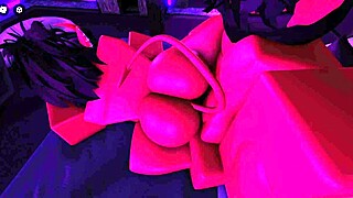 Having Fun Time with Demon Girlfriend on Valentine's Day in Roblox