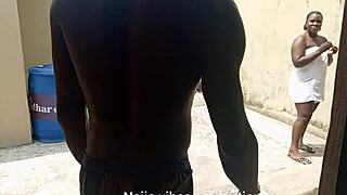 My Neighbor's Wife Drying Clothes Sexily