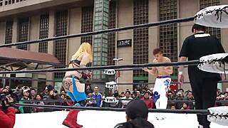 Intense Fight Between Douyu and Apple Miyuki in NTW 2013