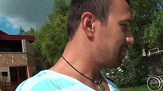 jessica moore sunbathing and getting sperm lotion from lauro giotto