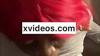 Is this ebony trans slut giving sloppy deepthroat to bbc?