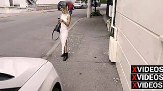 Girl Picked Up In Taxi For Outdoor Fuck!