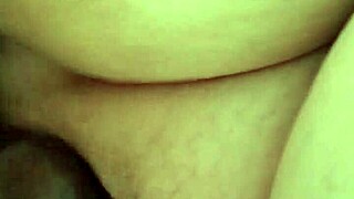 contrasting the submissive bbw slut's squirting with interracial fucking and cum